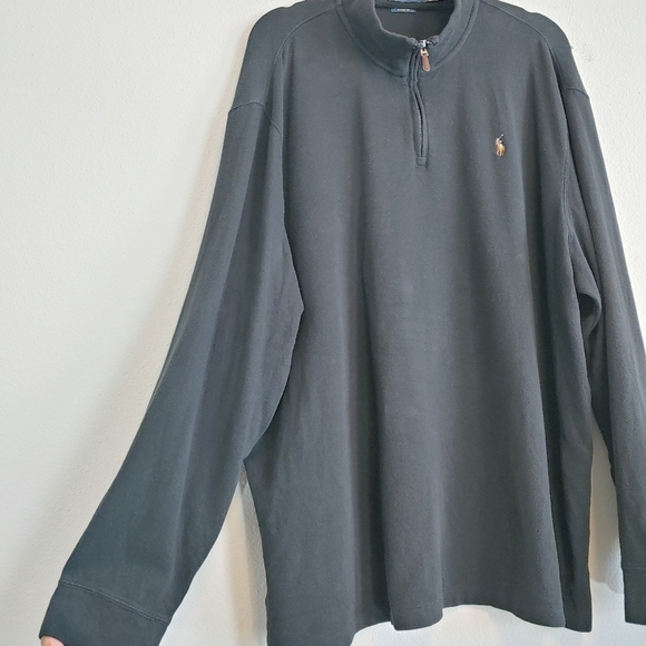 Polo Ralph Lauren Men's Black Cotton Estate Rib Pullover Sweater Sz XXL - Picture 3 of 13